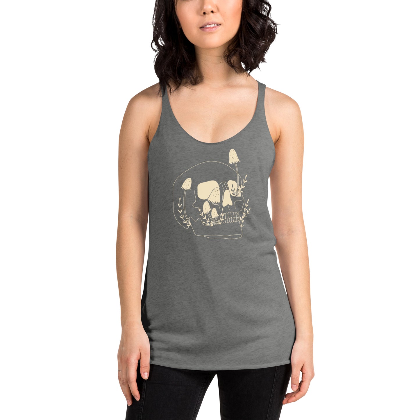 Skull and Mushrooms Racerback Tank