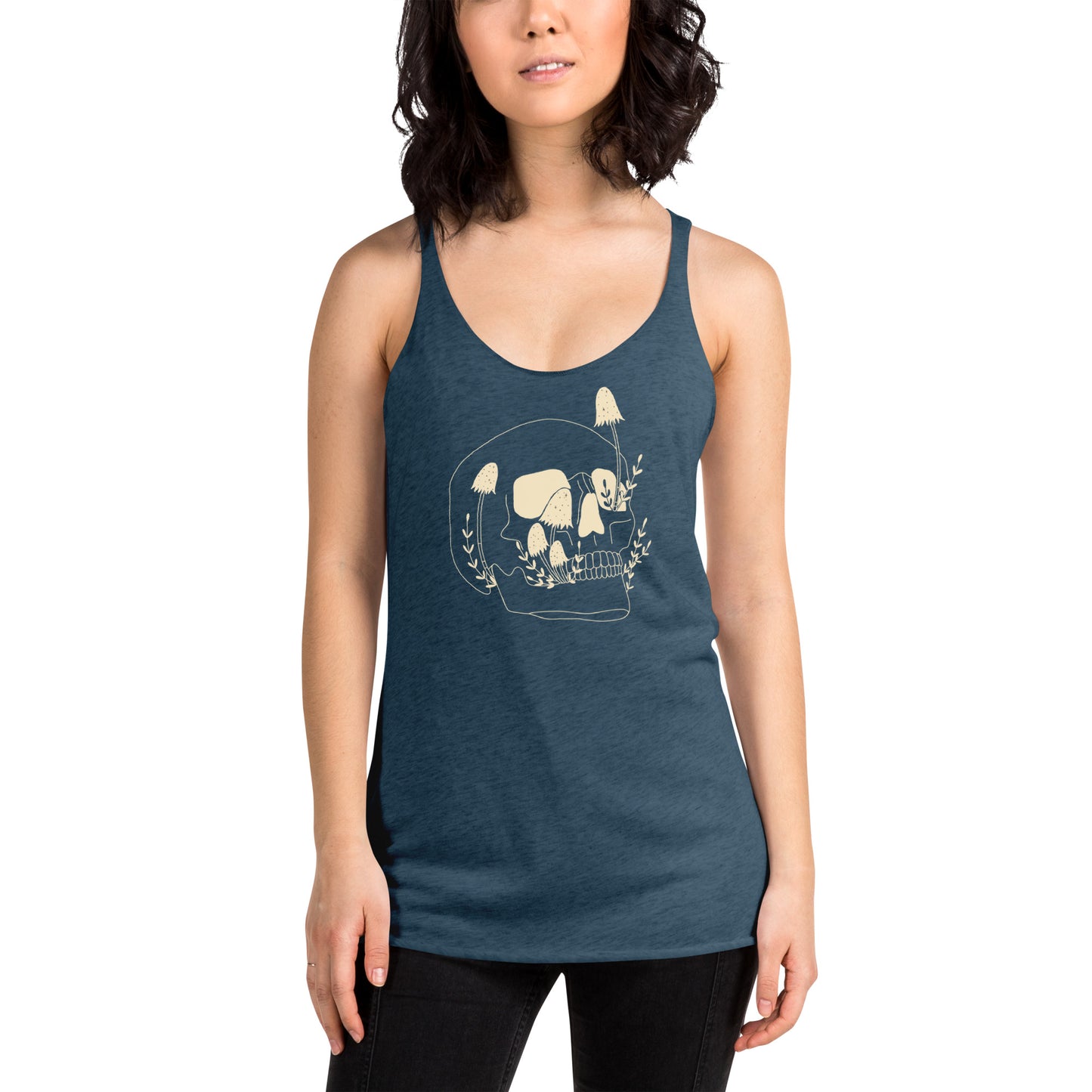 Skull and Mushrooms Racerback Tank