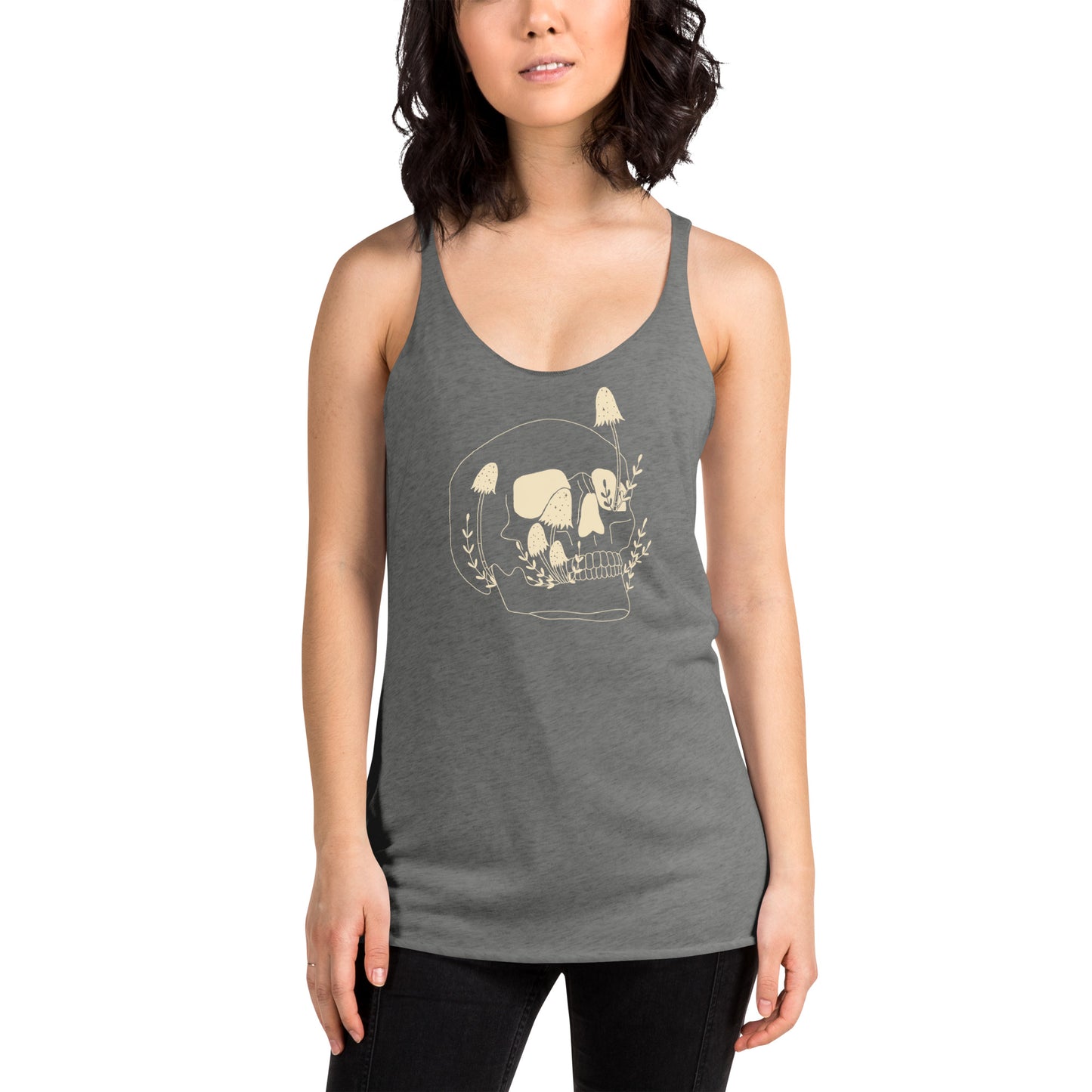 Skull and Mushrooms Racerback Tank