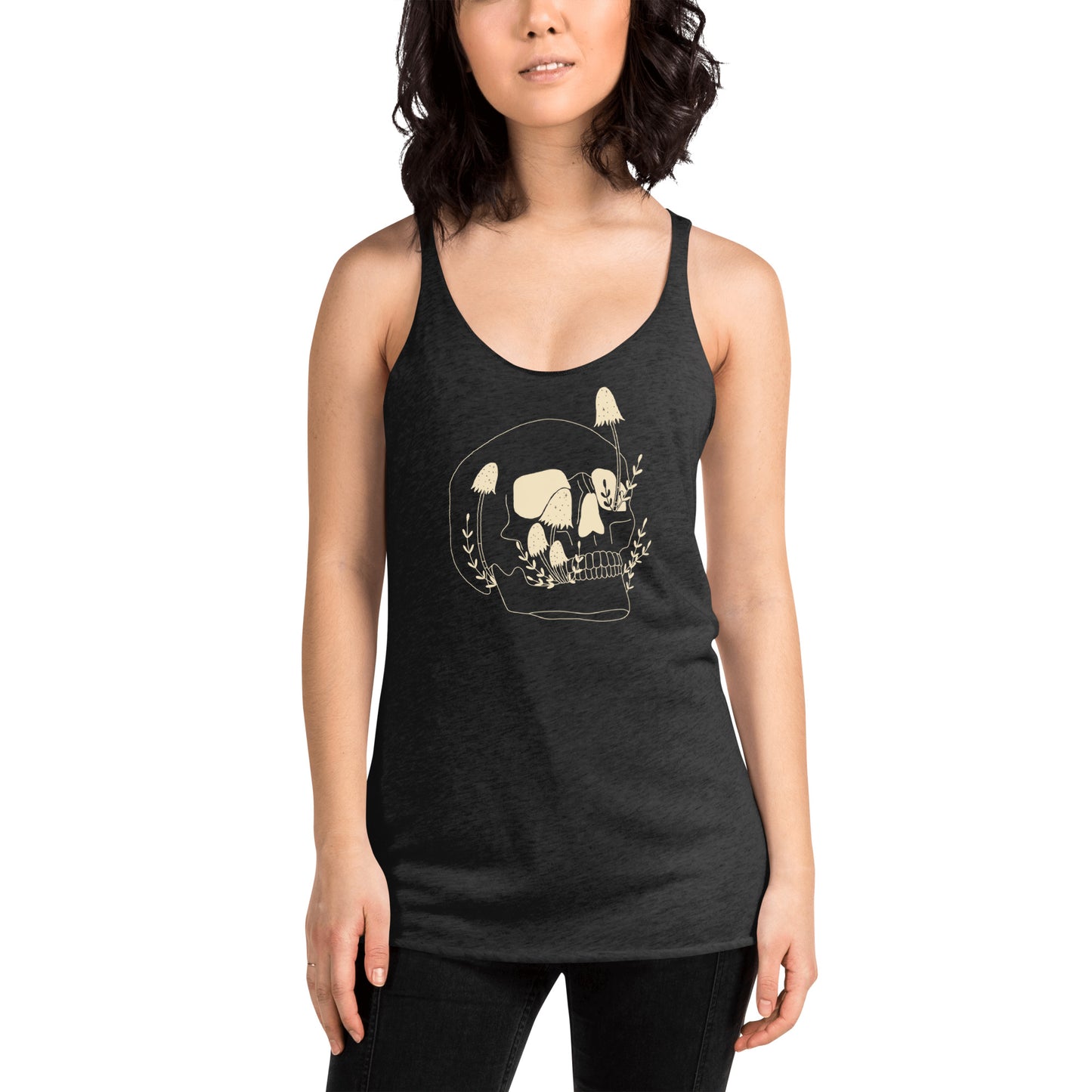 Skull and Mushrooms Racerback Tank