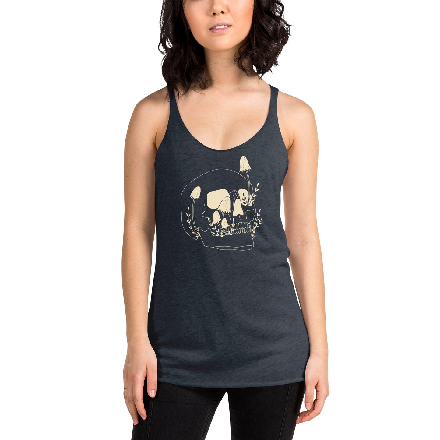 Skull and Mushrooms Racerback Tank