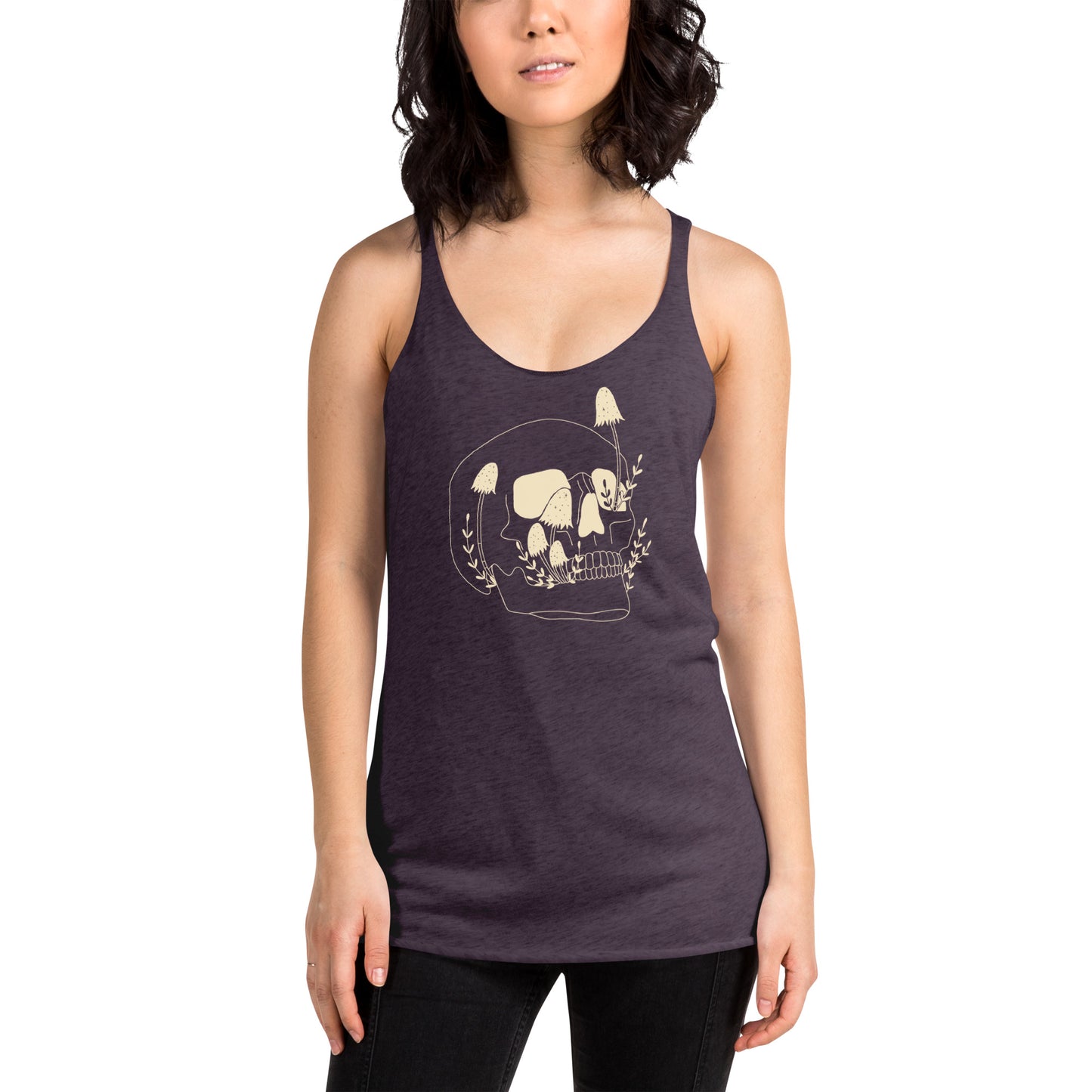 Skull and Mushrooms Racerback Tank