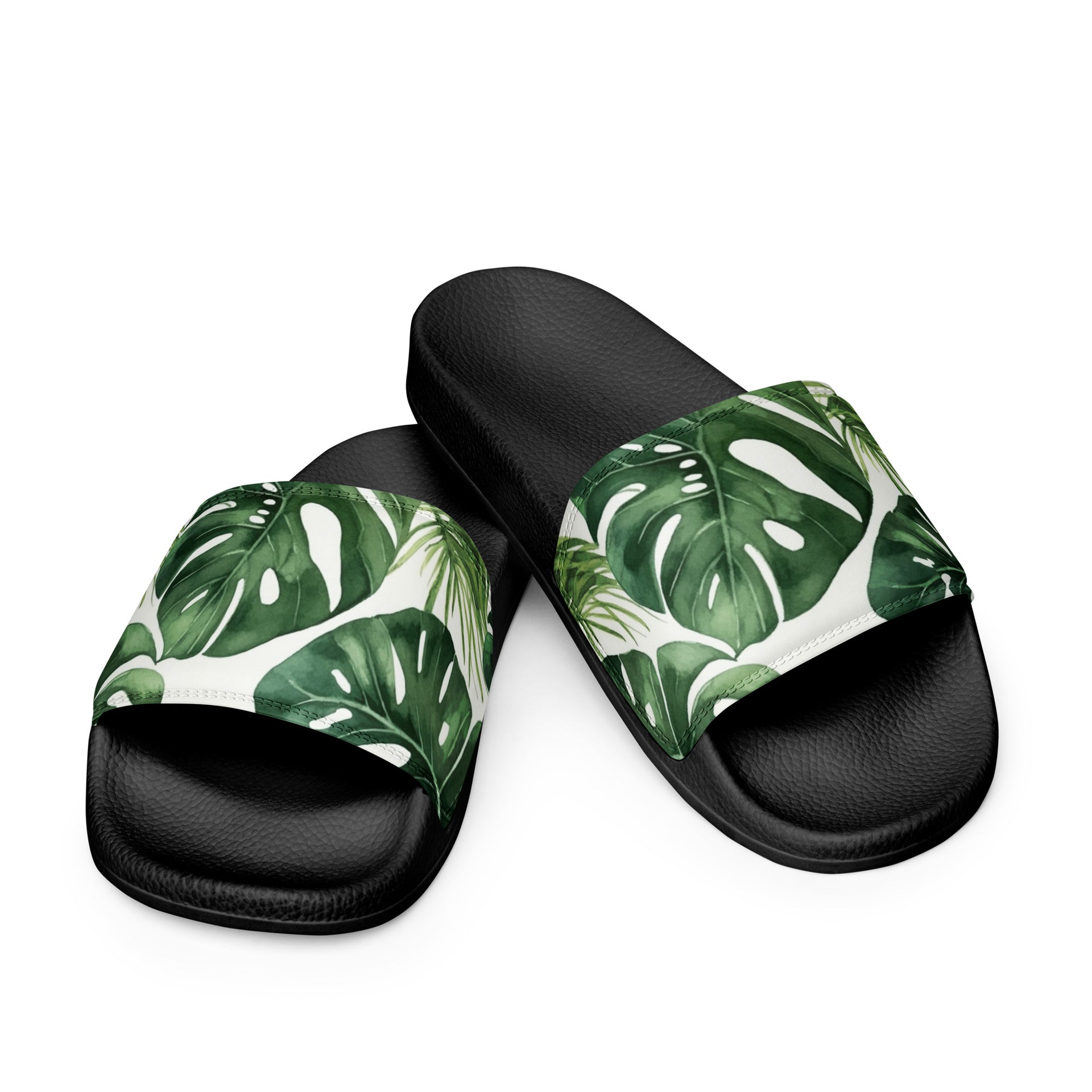 Monstera Leaf Women's Slides White / 9.5