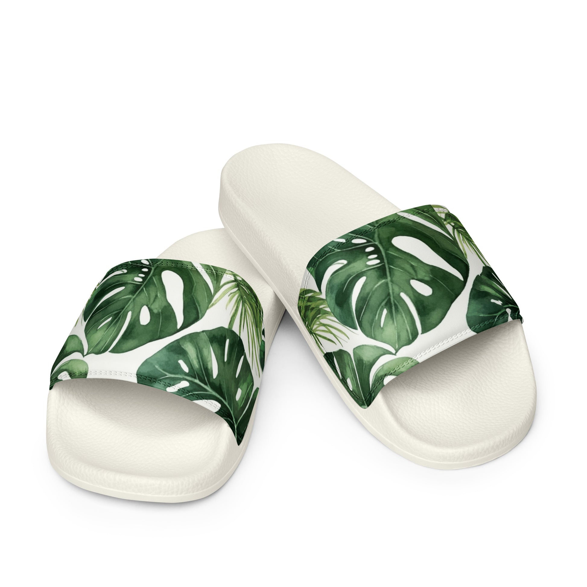 monstera sliders Monstera Leaf Women's Slides Black / 11.5